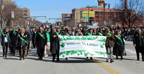 Bill Carney family marching in tribute